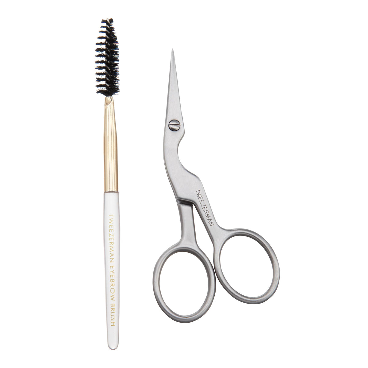 Tweezerman Eyebrow Shaping Scissors & Brush set front view