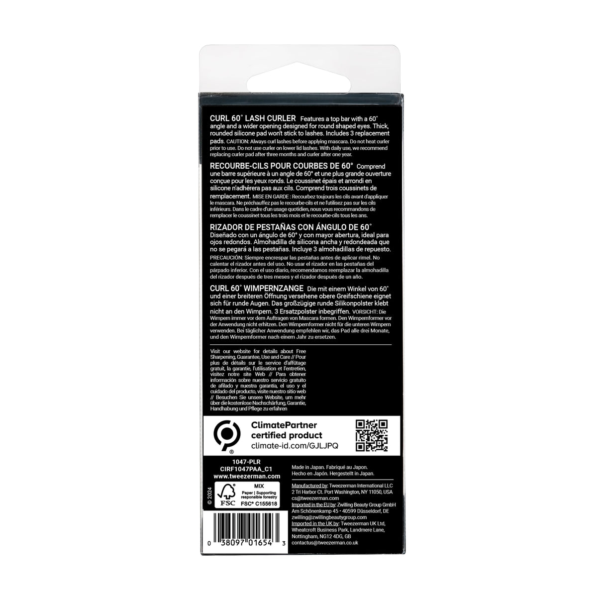 Tweezerman eyelash curler in packaging