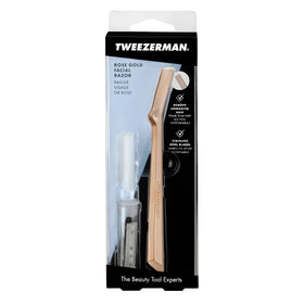 Tweezerman Facial Razor Rose Gold packaging