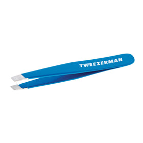 Tweezerman Mini Slant Tweezer Bahama Blue front view