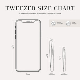 Tweezerman Mini Slant Tweezer Bahama Blue in use on eyebrows