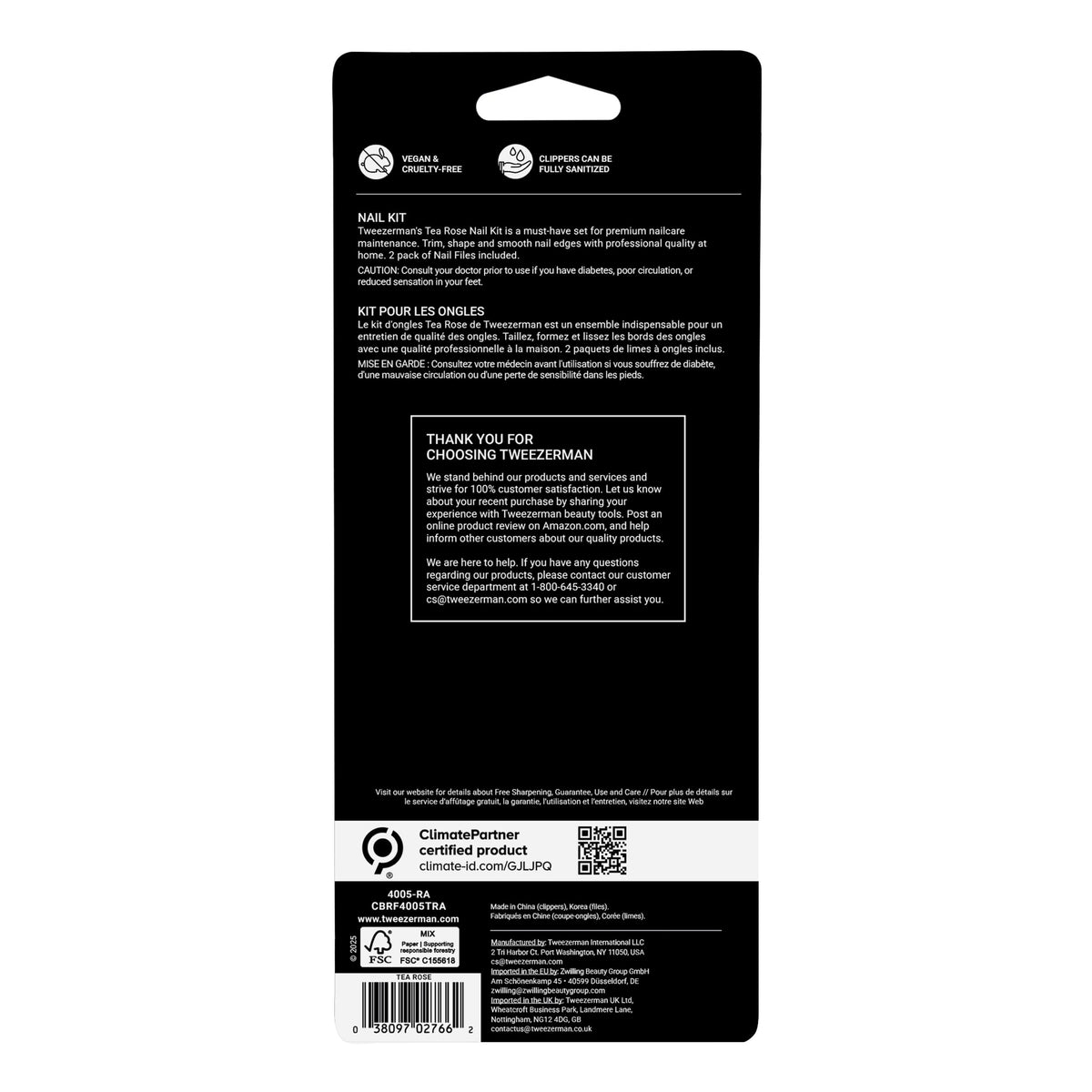 Tweezerman Nail Kit packaging view