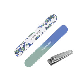 Tweezerman Nail Kit with Clipper and Nail Files in Paisley design