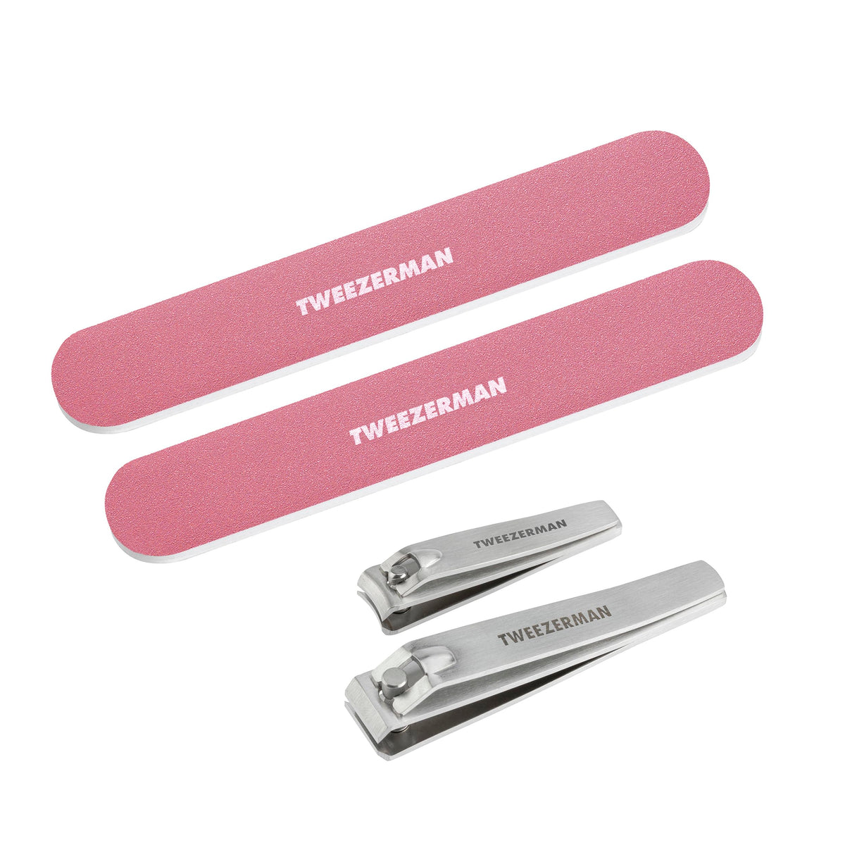 Tweezerman Nail Kit with Clipper and Nail Files in Tea Rose