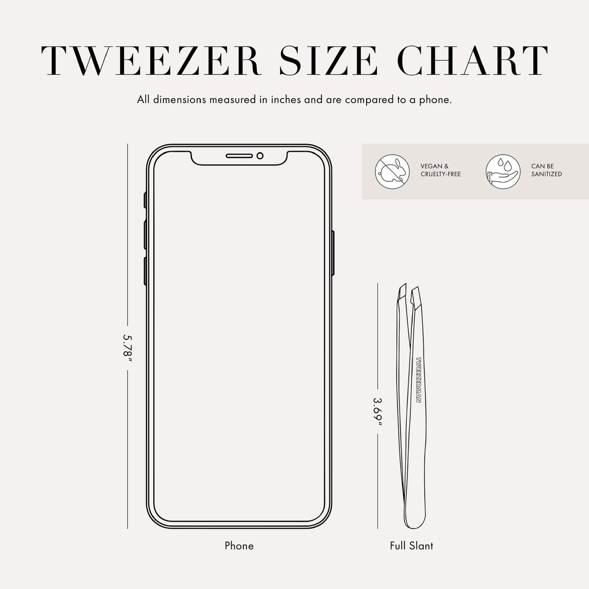 Tweezerman Slant Tweezer Evening Blue on a vanity