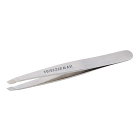 Tweezerman Slant Tweezer for Eyebrows Silver front view