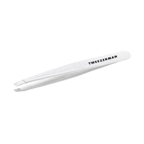 Tweezerman Slant Tweezer front view with Moon Dust finish