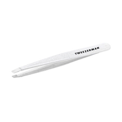 Tweezerman Slant Tweezer front view with Moon Dust finish