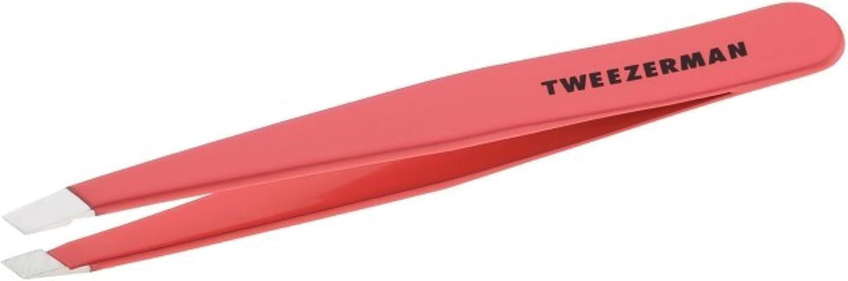Tweezerman Slant Tweezer Geranium front view