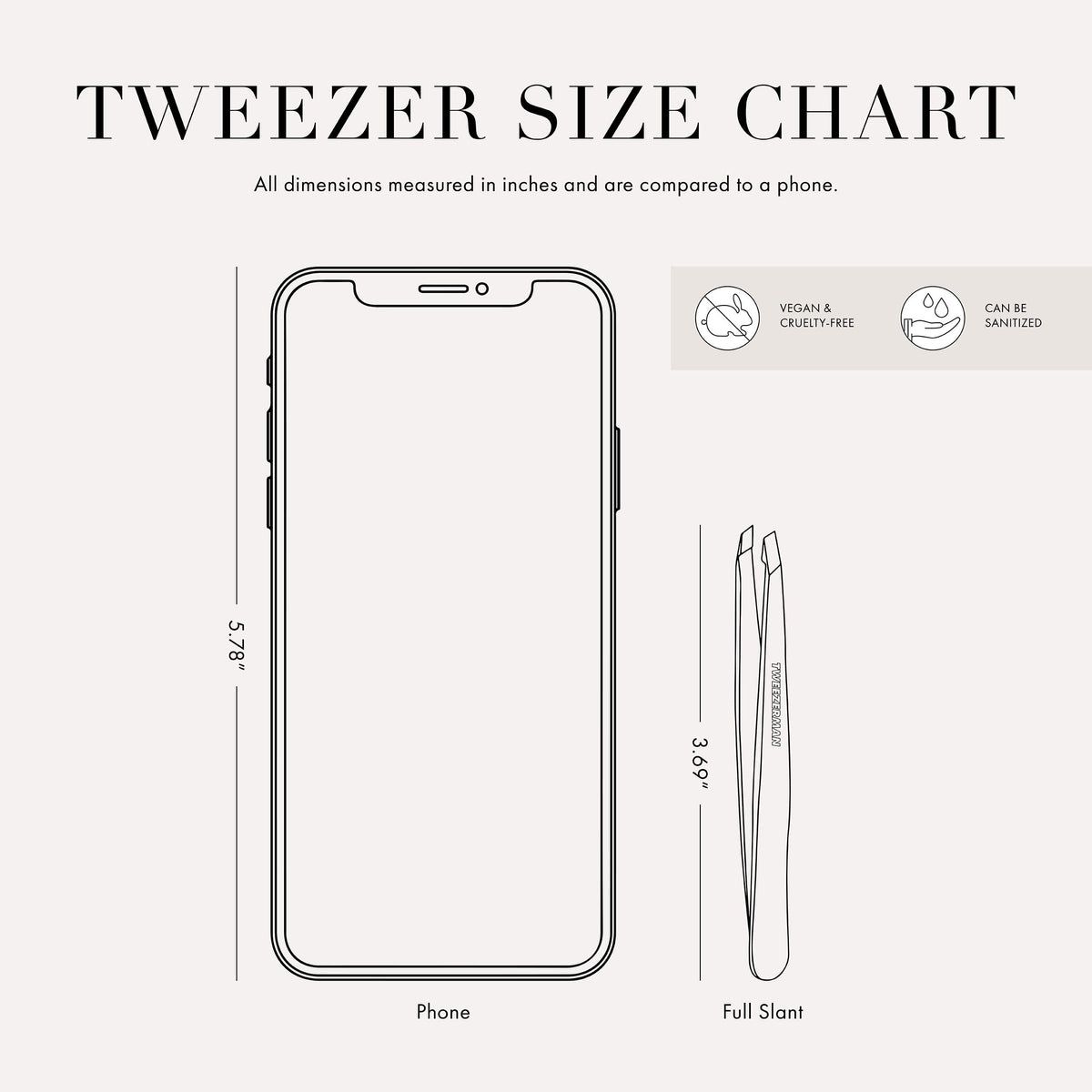 Tweezerman Slant Tweezer in use on eyebrows