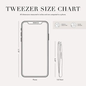 Tweezerman Slant Tweezer in use on eyebrows