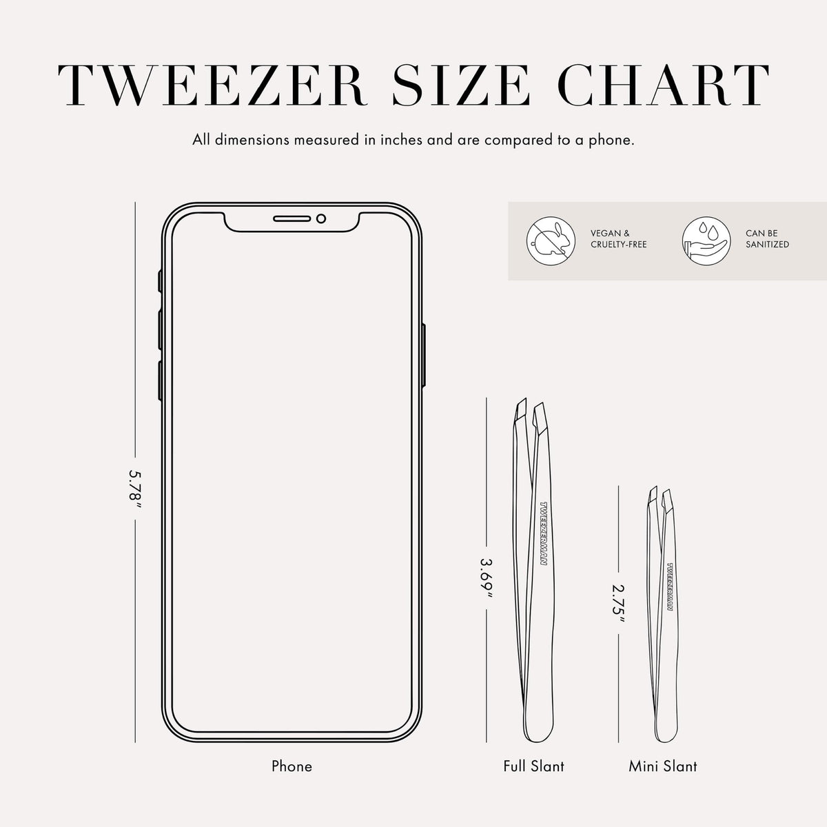 Tweezerman Slant Tweezer in use on eyebrows
