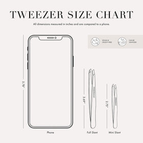 Tweezerman Slant Tweezer in use on eyebrows