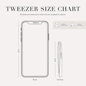 Tweezerman Slant Tweezer with cleaning instructions