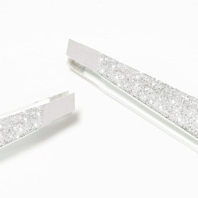 Tweezerman Slant Tweezer with warm washcloth for prep