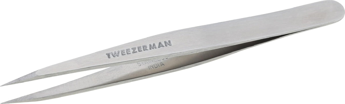 Tweezerman Steel Point Tweezer silver model front view