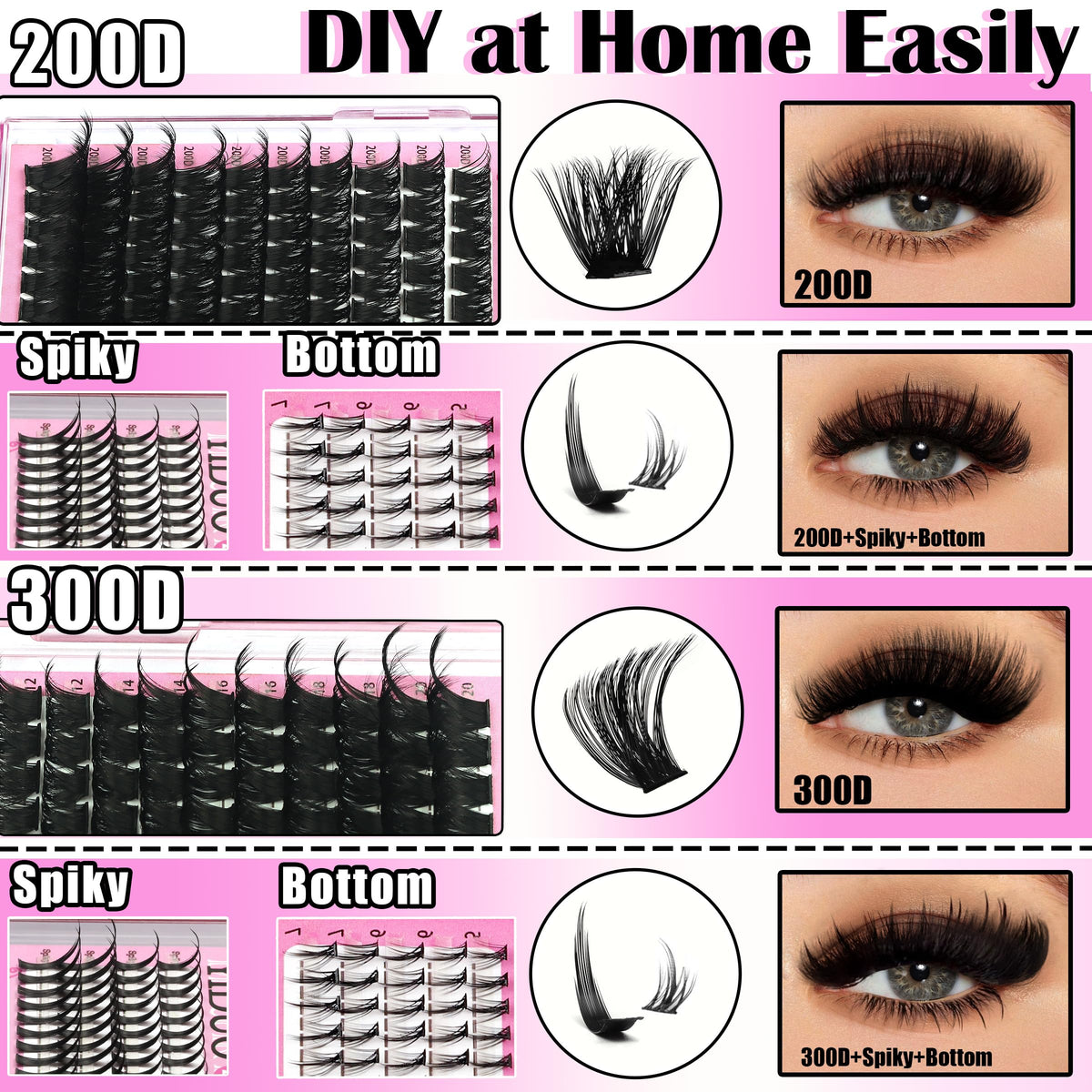 Tweezers and eyebrow brush from YIDUO Lashes Clusters Kit