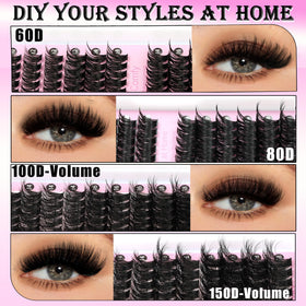Tweezers and eyelash brushes from YIDUO Lash Clusters Kit