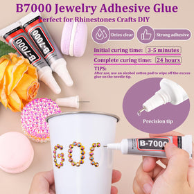 Tweezers and pickup pen included in TINKRSTUFF rhinestone kit