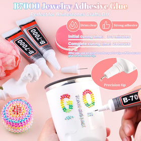Tweezers and pickup pen included with BELLEBOOST rhinestones