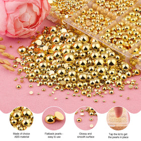 Tweezers and pickup pen included with flatback pearls