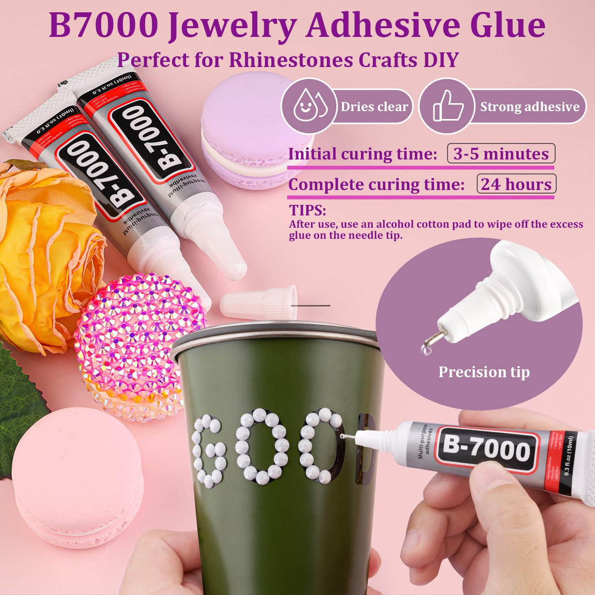 Tweezers and pickup pen included with TINKRSTUFF rhinestones
