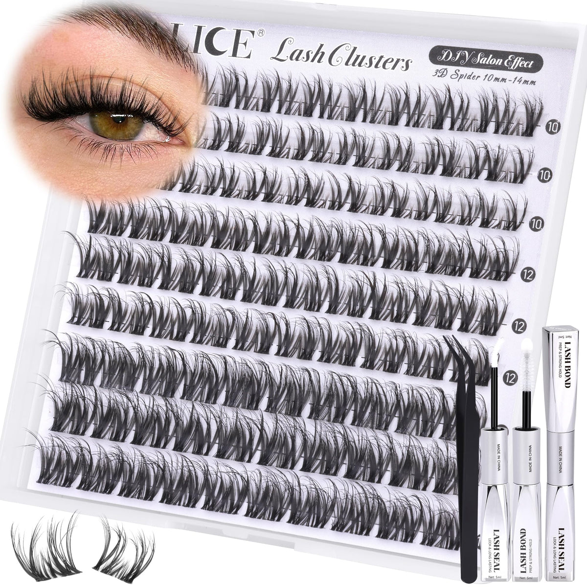 Tweezers included in ALICE Lash Clusters Kit