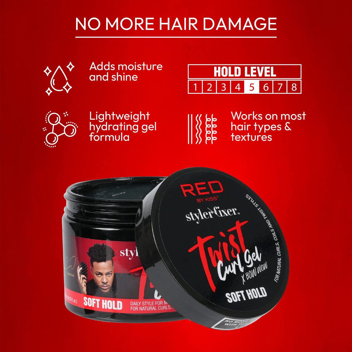 Twisting gel applied to defined curls