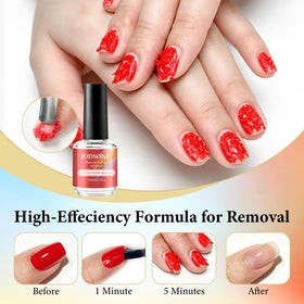 Two 15ml bottles of JODSONE gel nail polish remover