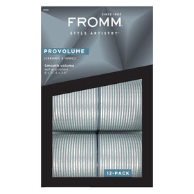 Two Fromm ProVolume Hair Rollers side by side, showing self-grip design