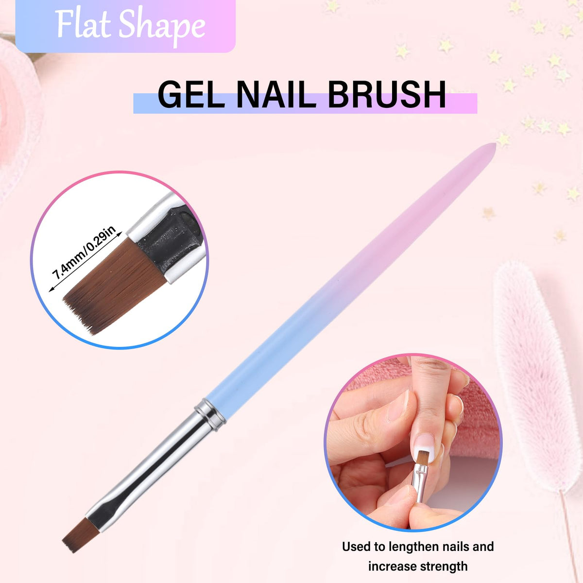Two INENK nail brushes side by side on a white background