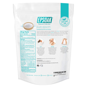 Two resealable bags of Epsoak Epsom Salt 5 lb each