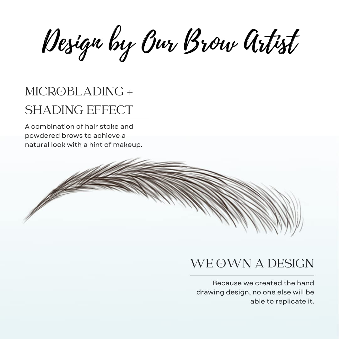 Two sheets of Bliss and Beyond USA Eyebrow Tattoo Stickers displaying 12 pairs each