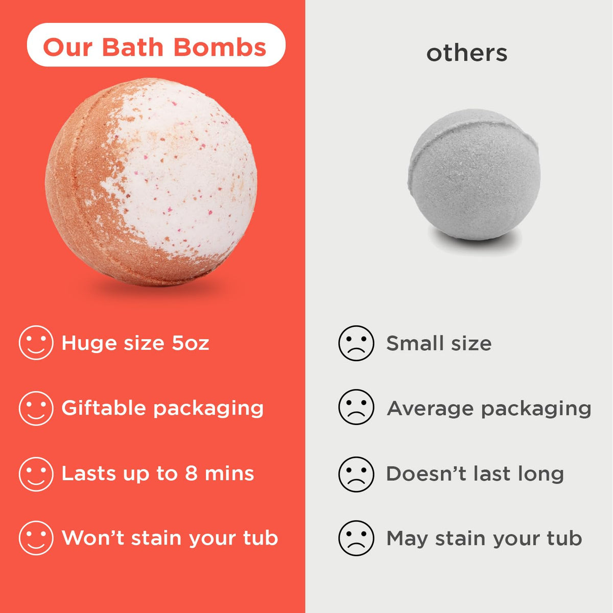 Two Sisters bath bombs in a festive gift box