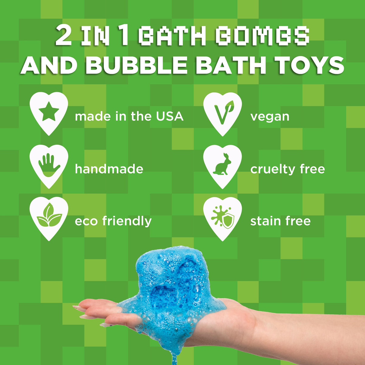 Two Sisters Creeper Bath Bomb with kids enjoying bath time