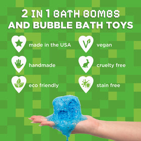 Two Sisters Creeper Bath Bomb with kids enjoying bath time
