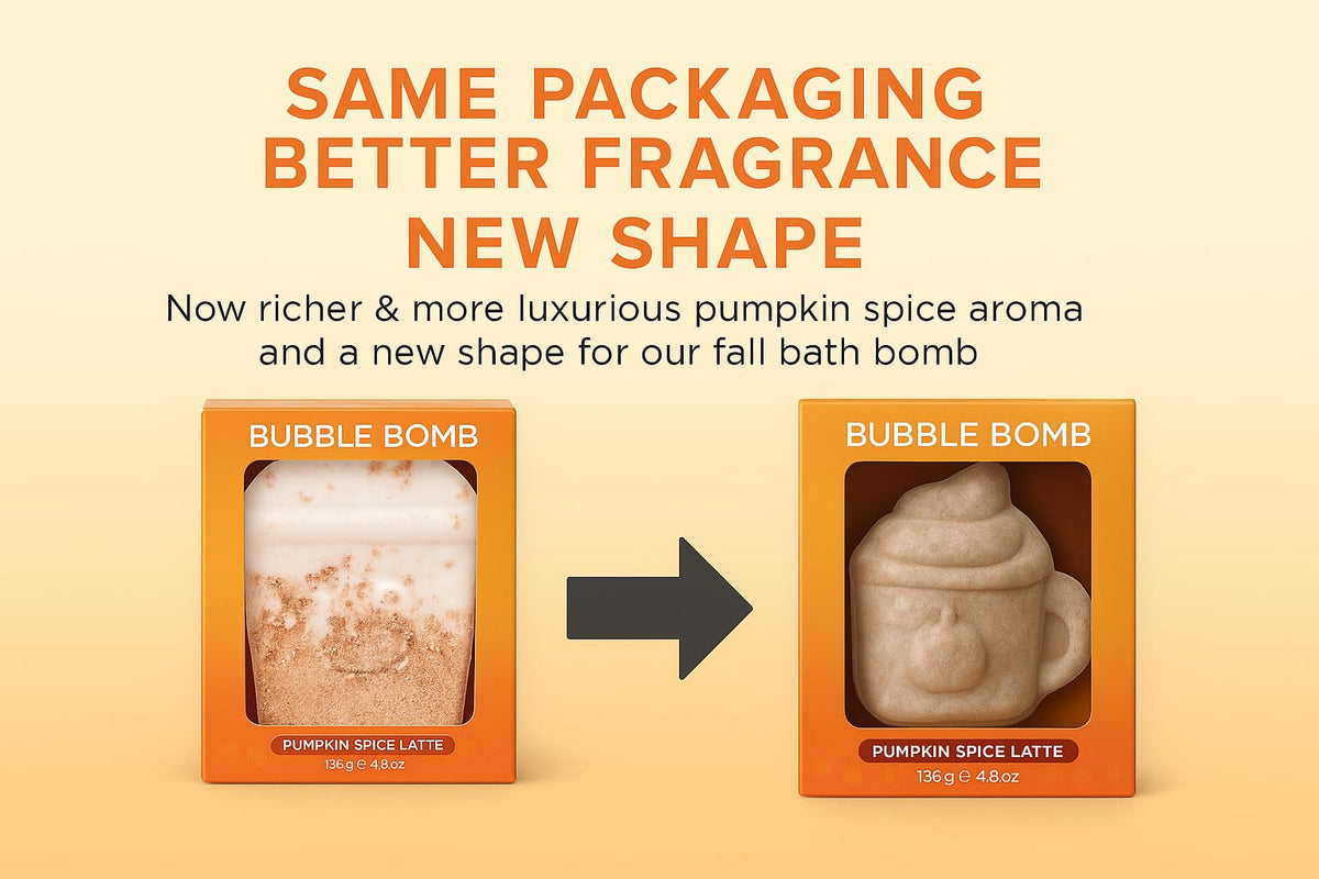 Two Sisters Pumpkin Spice Latte Bath Bomb with essential oils