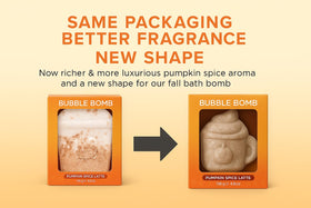 Two Sisters Pumpkin Spice Latte Bath Bomb with essential oils
