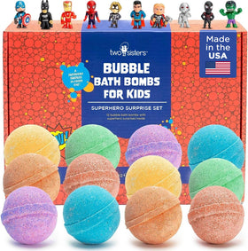 Two Sisters Superhero Bath Bombs 12 pack front view