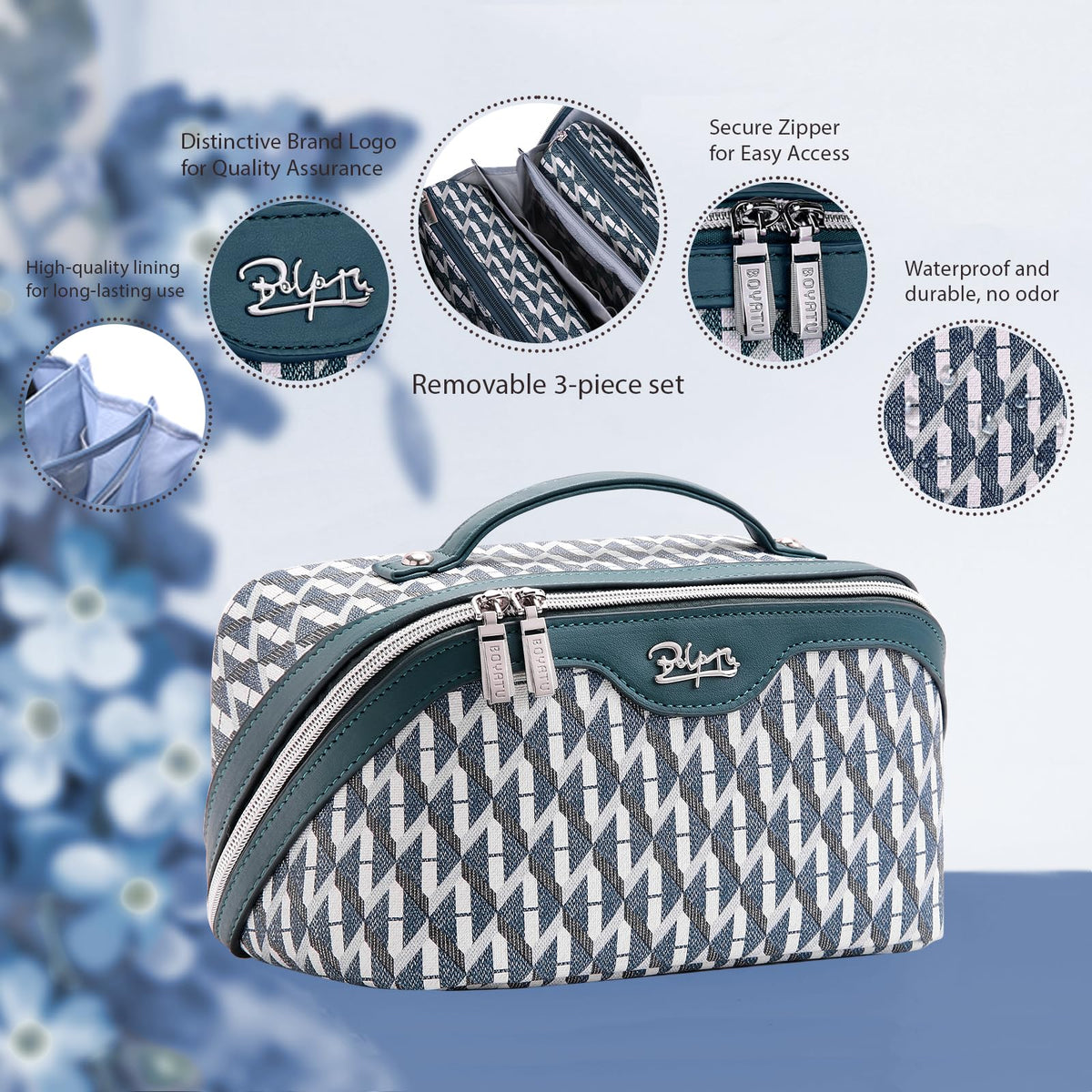 Two small makeup pouches from BOYATU set