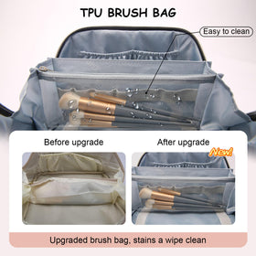 Two small pouches included in BOYATU Travel Makeup Bags Set