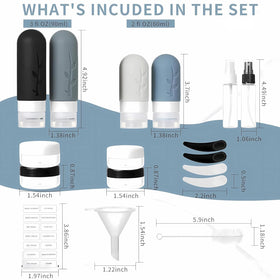 Two spray bottles and cream jars from the travel kit