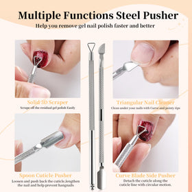 Two steel pushers for nail care in JODSONE kit