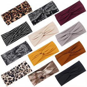 Tyfthui 12 pack headbands in assorted colours and patterns