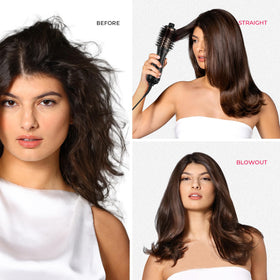 TYMO 2.0 Hair Blow Dryer Brush lifestyle scene with user