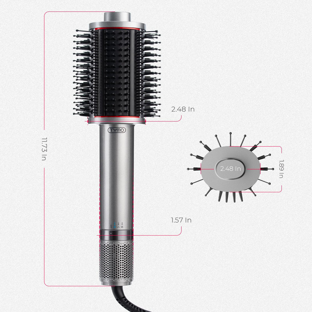 TYMO 4.0 Hair Blow Dryer Brush close-up of bristles