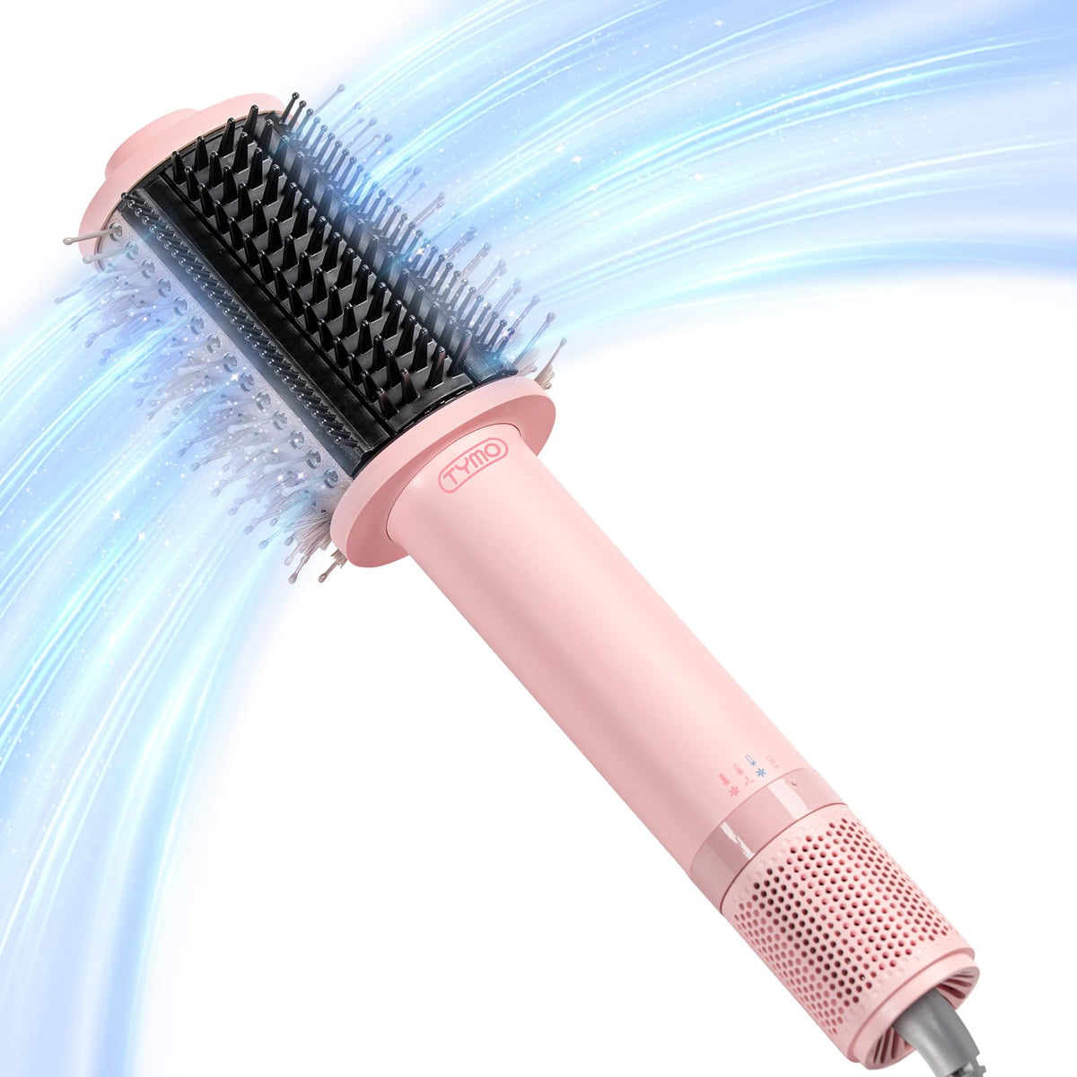 TYMO 4.0 Hair Blow Dryer Brush front view in pink