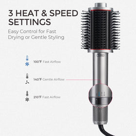 TYMO 4.0 Hair Blow Dryer Brush side view