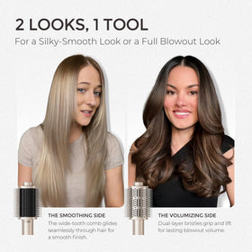 TYMO 4.0 Hair Blow Dryer Brush with heat settings displayed