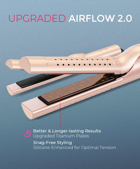 TYMO Airflow 2.0 Curling Iron Flat Iron close-up of barrel